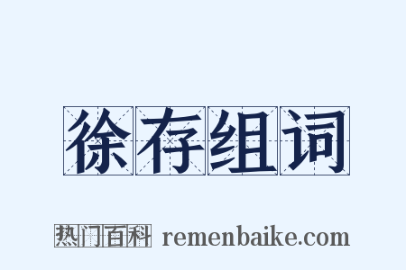 徐存组词是什么意思的图片